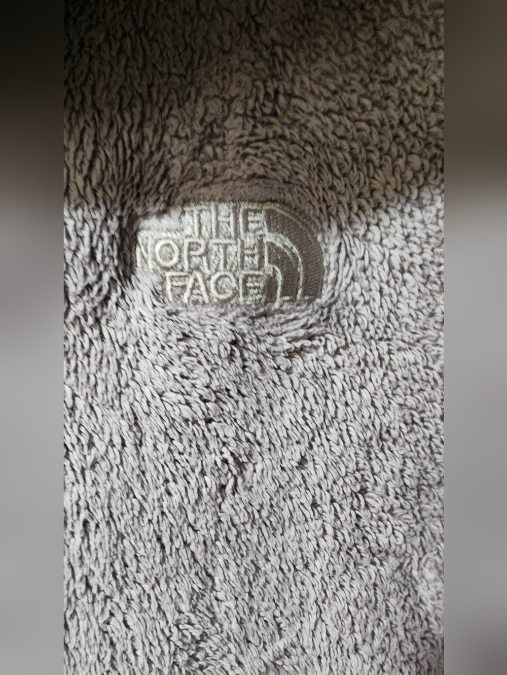 The North Face Osito 2 full-zip fleece Light Gray Fuzzy Jacket Small - Picture 8 of 11
